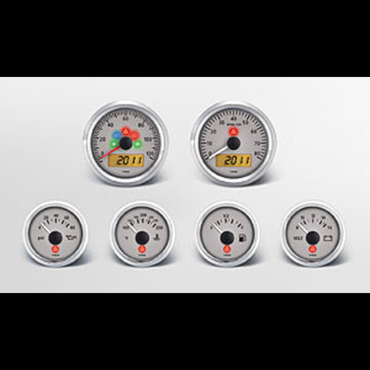 Viewline Sterling Instrument Kit 6 Gauge GM Muscle Car Kit w/Alas II Fuel Sender