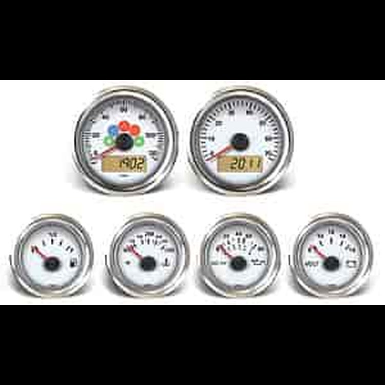 Viewline Ivory Instrument Kit 6 Gauge Kit w/GM Transmission Sender