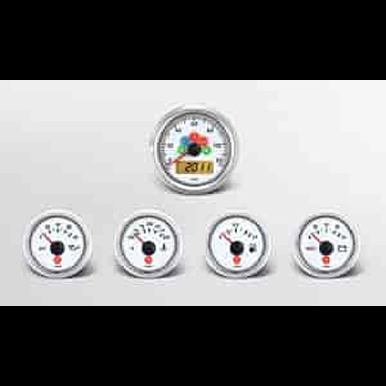 Viewline Ivory Instrument Kit 5 Gauge Kit w/GM Transmission Sender