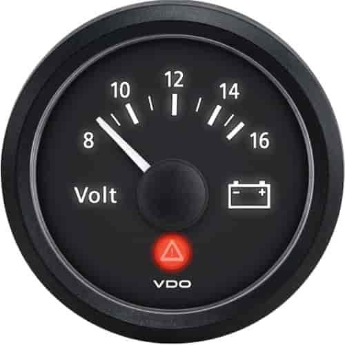 Viewline Onyx Voltmeter Gauge Range: 8-16V