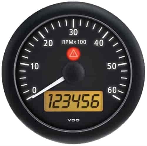 Viewline Onyx Tachometer 6,000 rpm 3-3/8" (85mm) Diameter