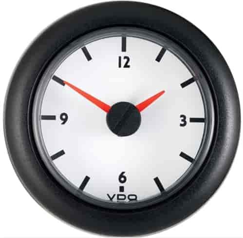 Viewline Ivory Analog Clock 2-1/16" Diameter 12V