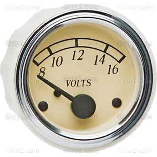 Heritage Chrome Voltmeter 2-1/16" diameter