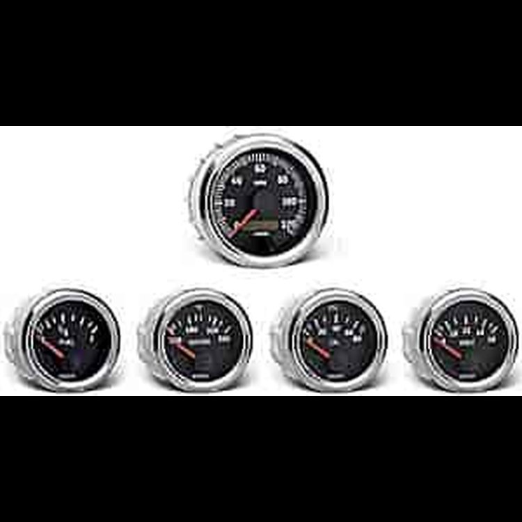 Vision Chrome Instrument Kit 5 Gauge Kit w/GM Transmission Sender
