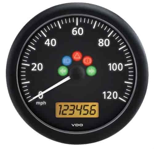 Viewline Onyx 120mph 5 Dial 4 3/8 110mm mounting Electronic Speedometer 12/24