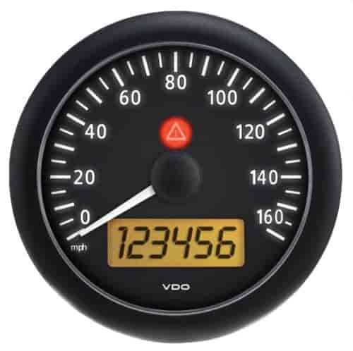 Viewline Onyx 160mph 3 3/8 85mm Electronic Speedometer 12/24