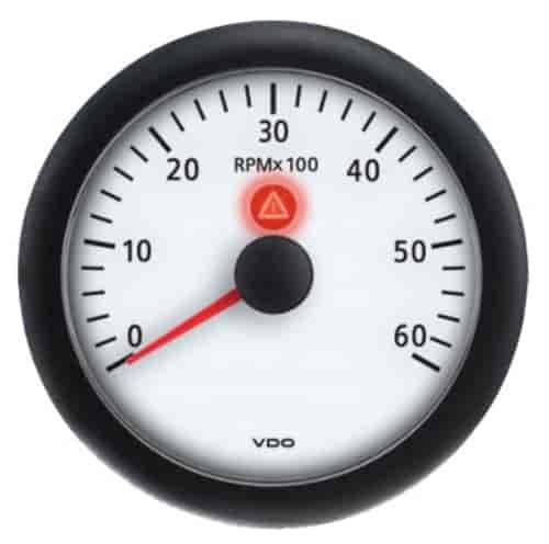 Viewline Ivory Tachometer 6,000 rpm 3-3/8" Diameter