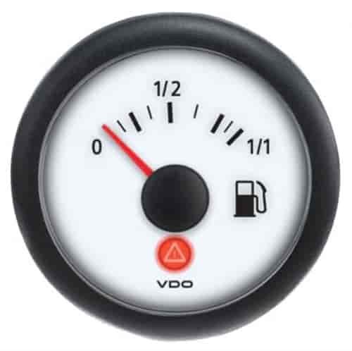 Viewline Ivory 0-1/1 Fuel Gauge 12/24