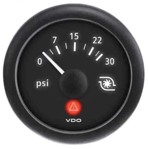 Viewline Onyx 30 PSI Boost Gauge 12/24V Use with VDO sender