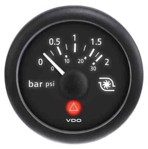 Viewline Onyx 2 bar/28 PSI Turbo Gauge 12/24
