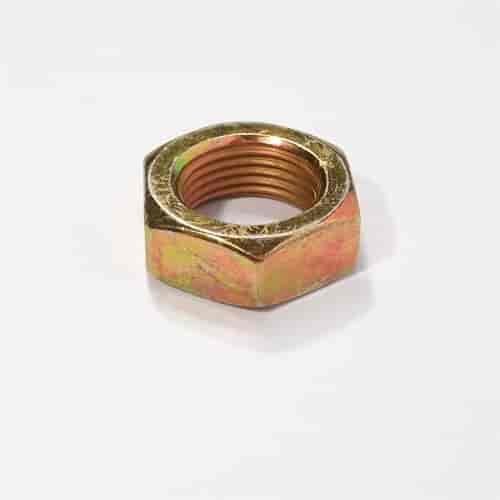JAM NUT 1/4-28 LH YEL ZINC