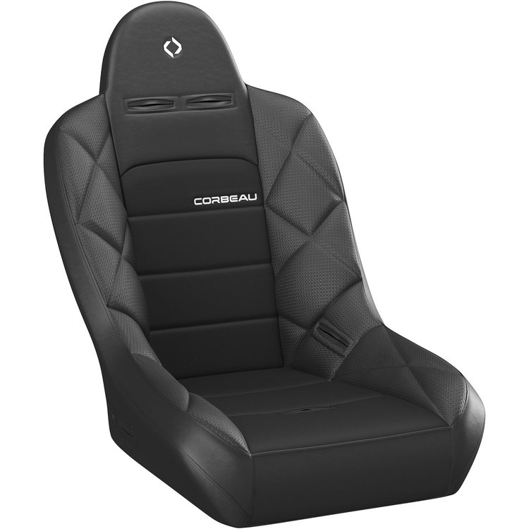 26402B Baja JP Fixed-Back Suspension Seat, Standard [Black HD Vinyl/Cloth]