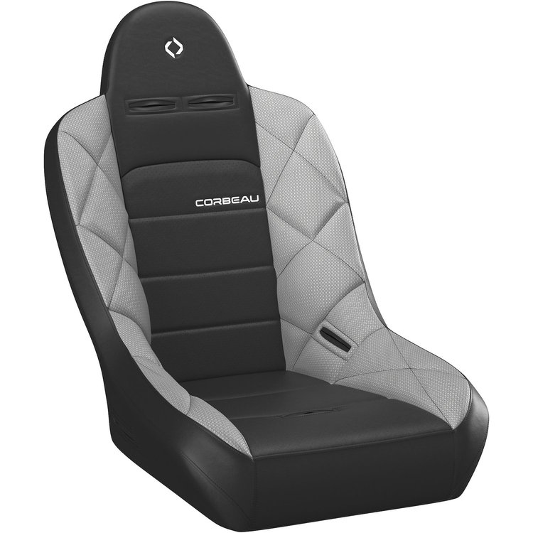 26490 Baja JP Fixed-Back Suspension Seat, Standard [Black Vinyl/Grey HD Vinyl]