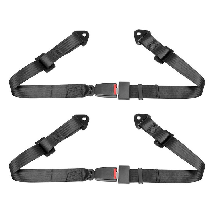 42001B 2 in. Lap Seat Belts, Bolt-In [Black]