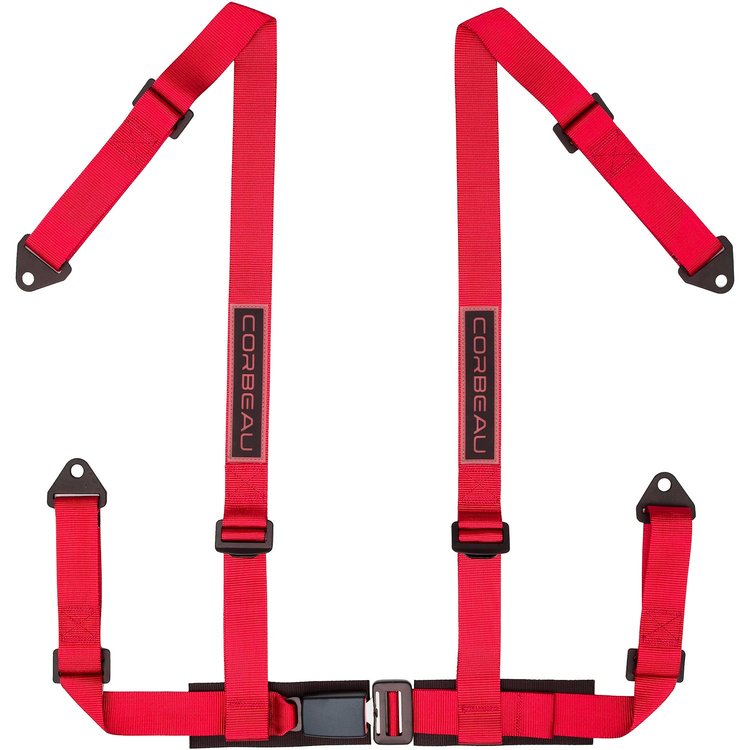 44007B 2 in. Harness Belt, 4-Point, Bolt-In [Red]