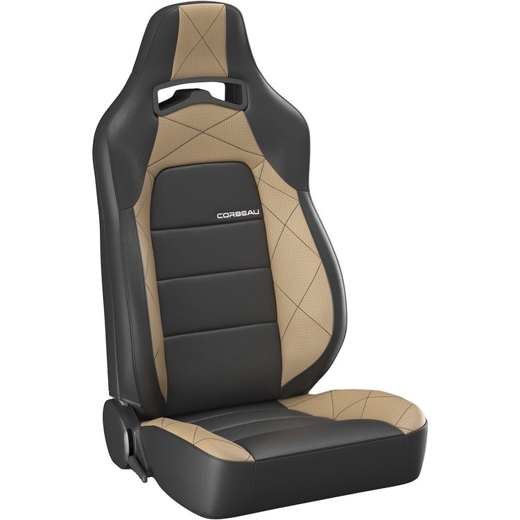 44914PR Trailcat Reclining Seats [Black Vinyl/Beige HD Vinyl]