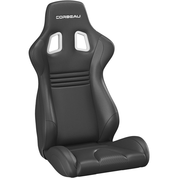 64901FB Evolution X Fixed-Back Racing Seat [Black/Carbon Vinyl Black Stitch]