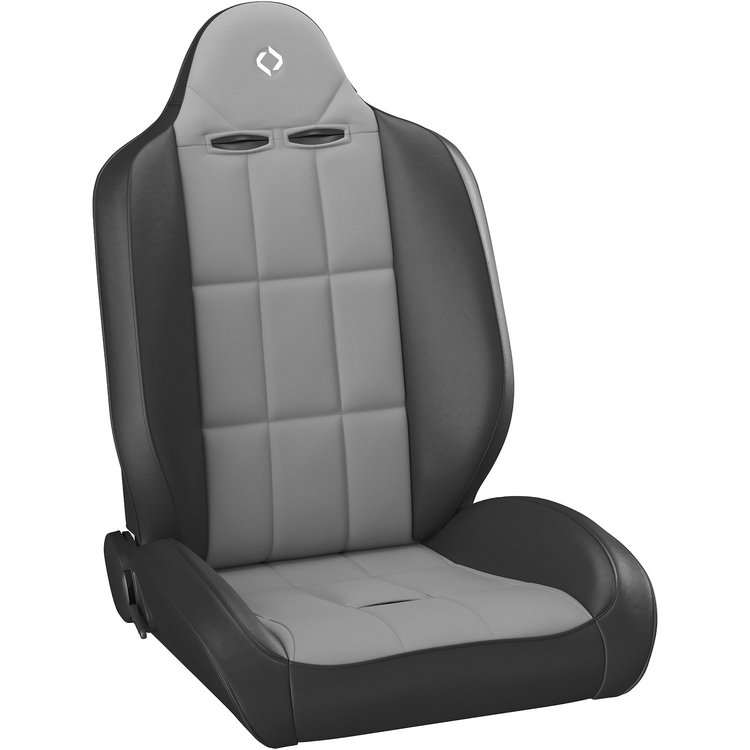 66419PR Baja RS Reclining Suspension Seats [Black Vinyl/Grey Cloth]