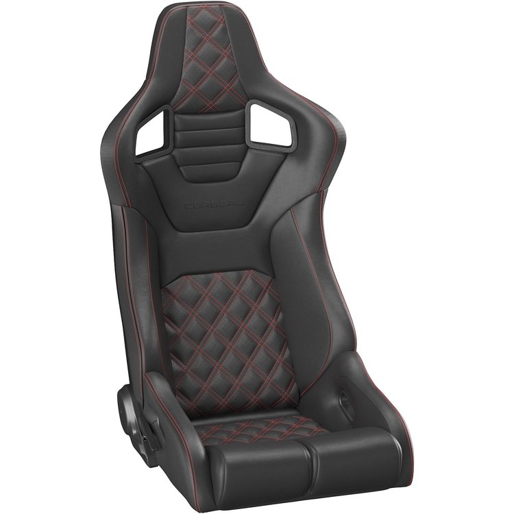 84917PR RRB Reclining Seats [Black/Carbon Vinyl Red Diamond Stitch]