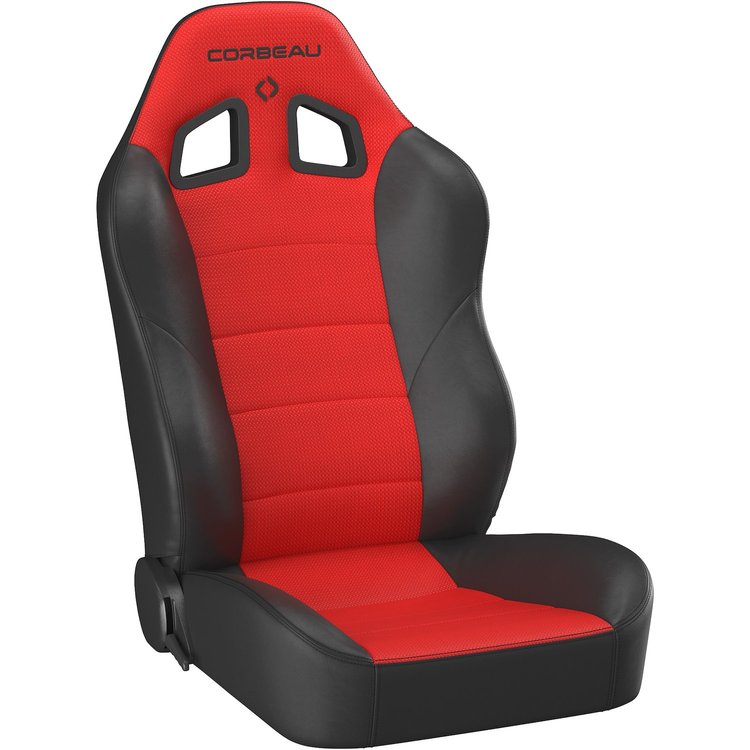 96670PR Baja XRS Reclining Suspension Seats [Black Vinyl/Red HD Vinyl]
