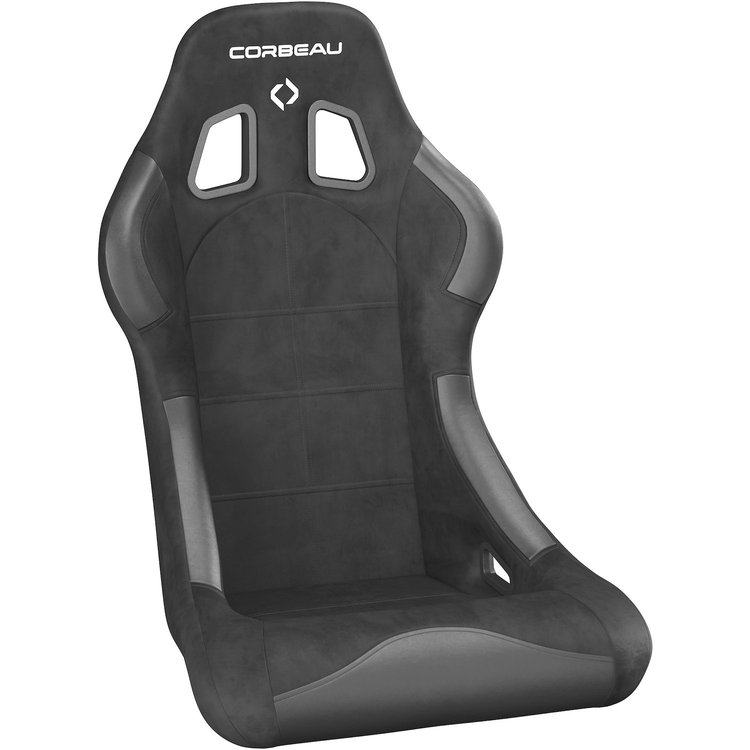 S29101 Forza Fixed-Back Racing Seat, Standard [Black Microsuede]