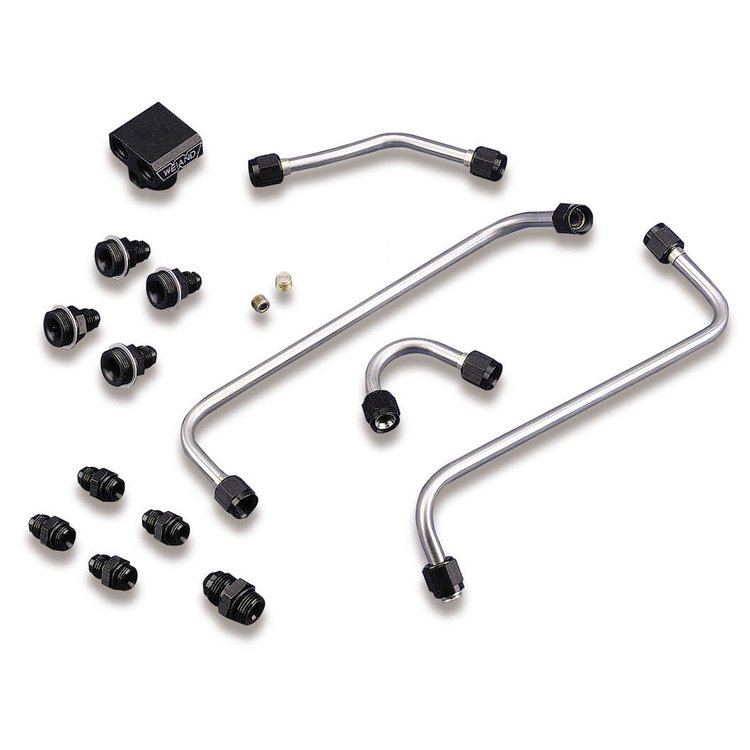 Dual Fuel Line Kit For Use With Weiand 925-7163(P) Adapter