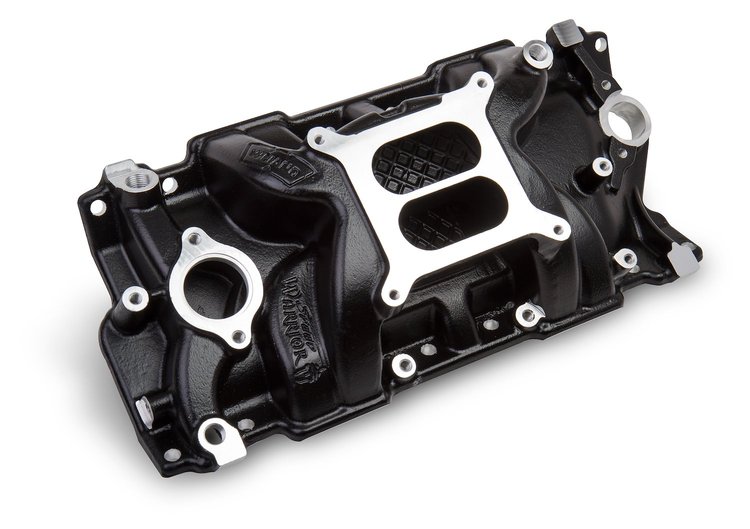 Speed Warrior Intake Manifold for 1955-1986 Chevy Small Block 262ci-400ci [non-EGR, Black Ceramic Coated]