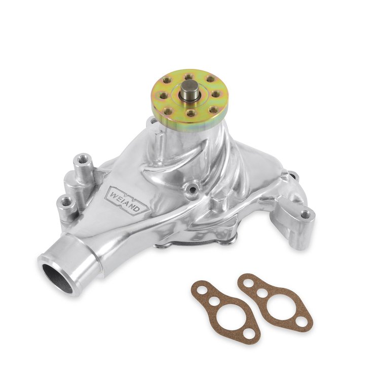 9240P Action +Plus Aluminum Water Pump for Small Block Chevy, Long [Polished Finish]