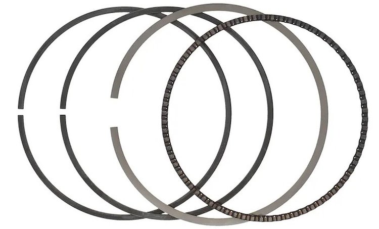 Powersports Piston Ring Set for 1 Cylinder 96.50 mm Bore, Top Ring 1.0 mm, 2nd Ring 1.2 mm, Oil Ring 2.8 mm