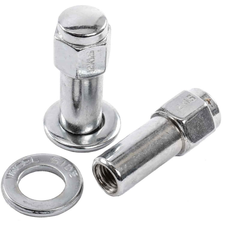Chrome Mag Shank Lug Nuts 12mm x 1.50 RH Closed End