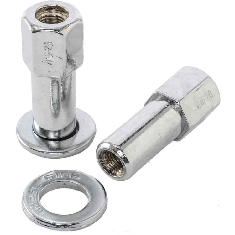 Chrome Mag Shank Lug Nuts 7/16" x 20 RH Open End