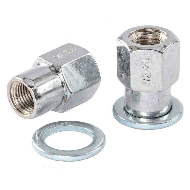 Chrome Mag Shank Lug Nuts 1/2" x 20 RH Open End