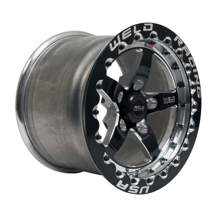 15X10 S71 Blk Ctr 5X120 7.5BS 51mm O/S Med- 2010+Camaro spl w/ brake mods SBL-Ultra Lite-Black-Conventional