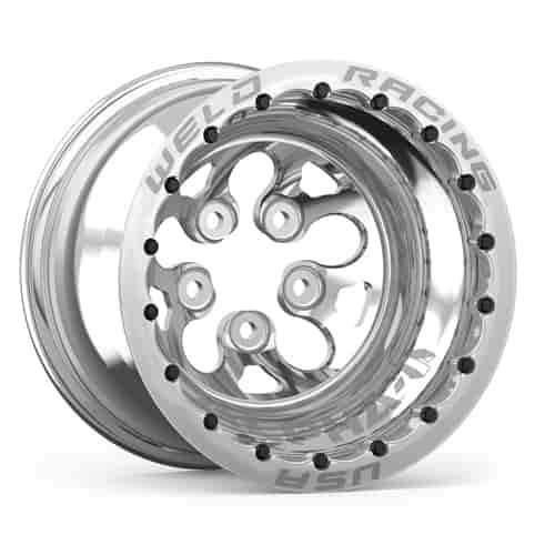 Alpha-1 Polished Finish Double Beadlock Wheel 5 Lug 5" RS