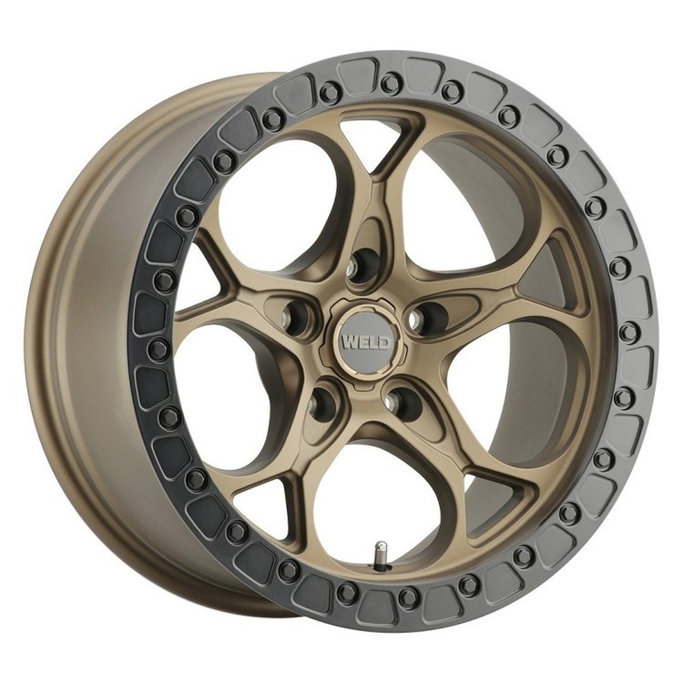 W106  Ledge Wheel Size: 17 X 9" Bolt Pattern: 5x127 [Satin Bronze/Satin Black Ring]