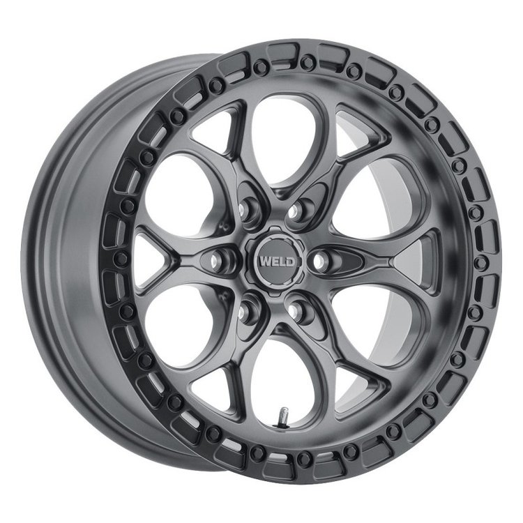 W10709084500 W107  Ledge Six Wheel Size: 20 X 9" Bolt Pattern: 6x139.7 [Satin Gunmetal/Satin Black Ring]