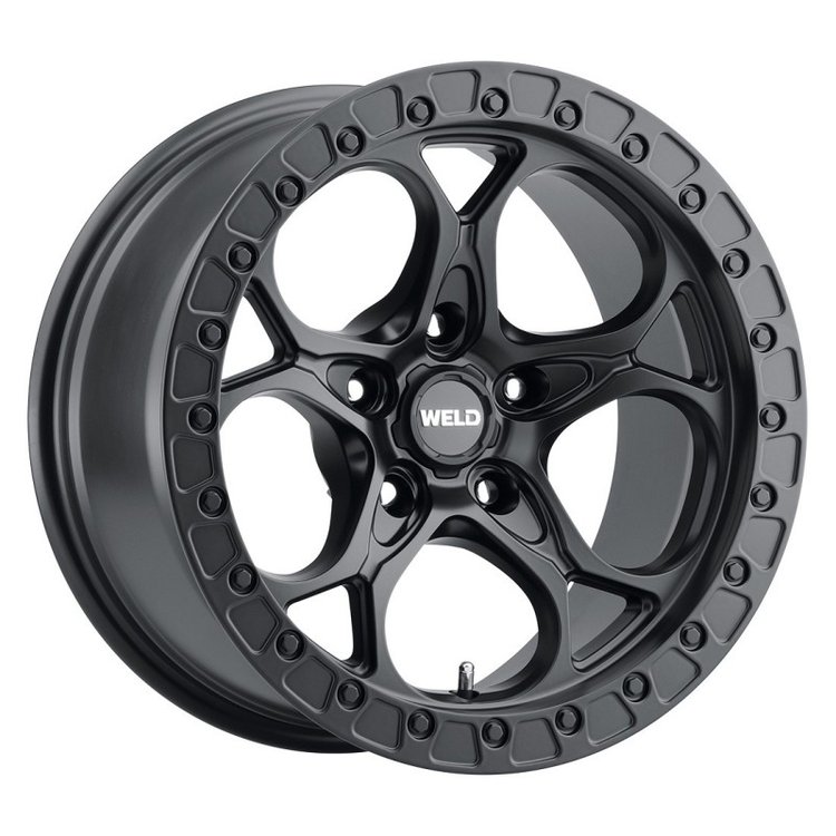 W108  Ledge Wheel Size: 17 X 9" Bolt Pattern: 5x127 [Satin Black/Satin Black Ring]