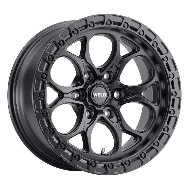 W108  Ledge Six Wheel Size: 18 X 9" Bolt Pattern: 6x139.7 [Satin Black/Satin Black Ring]