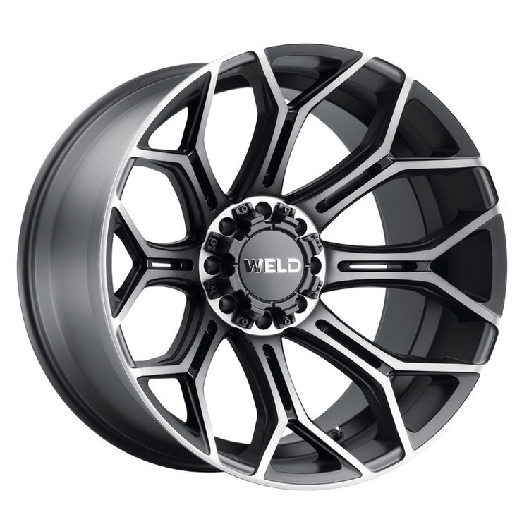 W112  Gradient Wheel Size: 24 X 14" Bolt Pattern: 8x170 [Satin Black Machined]