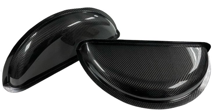 SQ0065627 Step Side Inner Wheel Tubs Universal Fit; GM/Ford Trucks, Carbon Fiber [High Gloss Clear]