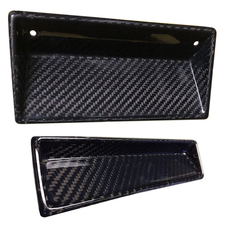 SQ0947150 Blank Slate Radio & A/C Bezel Pack 1967-1972 Ford F-100, Carbon Fiber [High Gloss Clear]