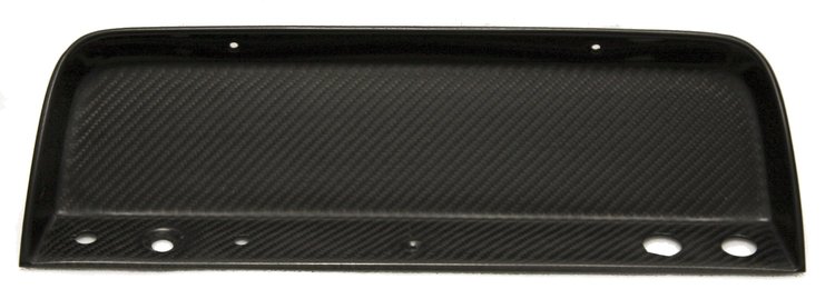 SQ3358425 Blank Slate Gauge Cluster Bezel 1964-1966 GM C10 Truck, Carbon Fiber [Low Gloss Satin Clear]
