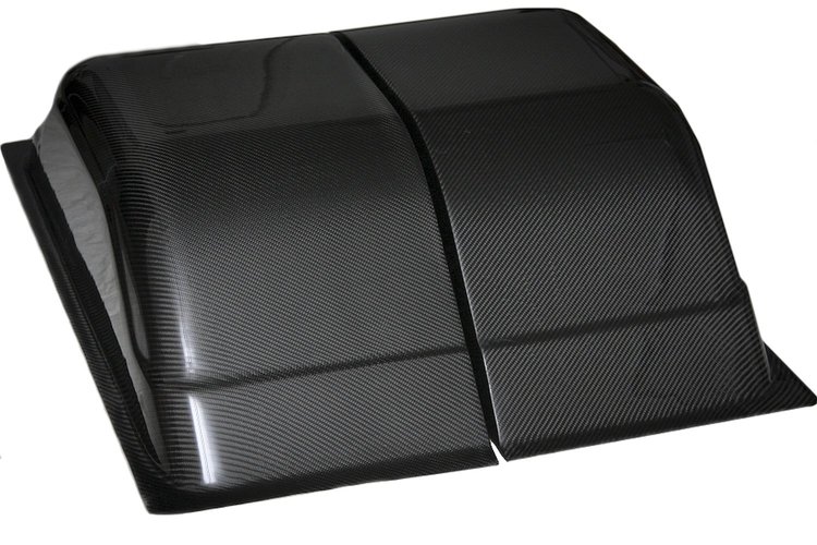 SQ9566665 +4 in. Wheel Tub 1967-1972 GM C10 Truck, Carbon Fiber [High Gloss Clear]