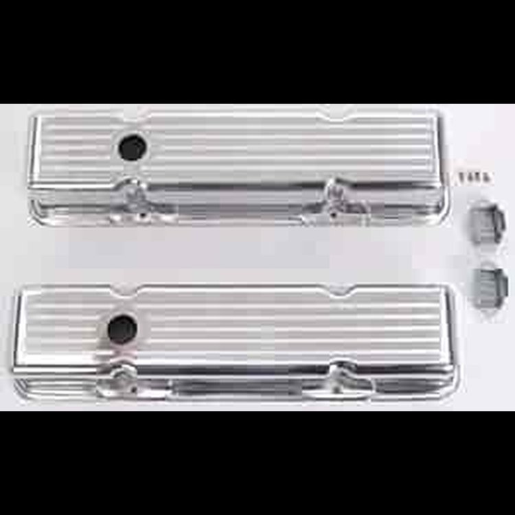 SB-Chevy Valve Covers Ball Milled Top