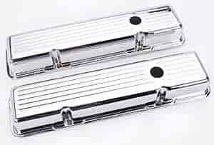 SB-Chevy Valve Covers Ball Milled Top
