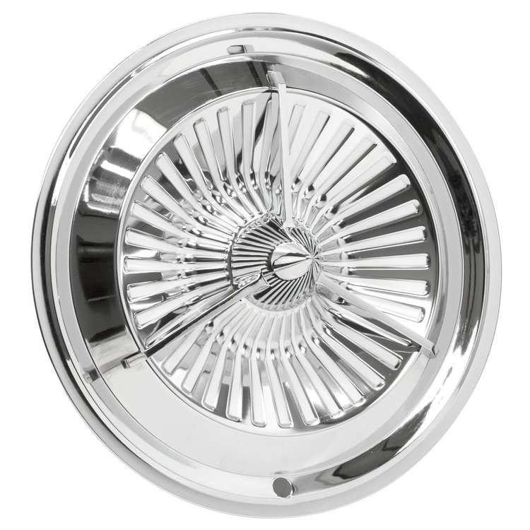 4003-15 Polara Style Turbine Full Cover Hubcap for 15 in Wheels