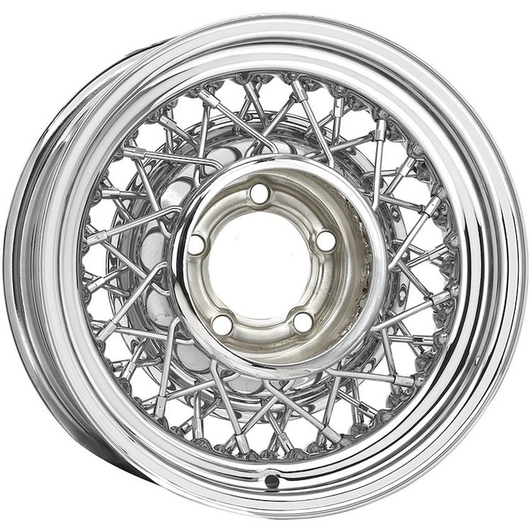 74-560503 74-Series Cadillac Wire Wheel [Size: 15"x 6''] Chrome Finish