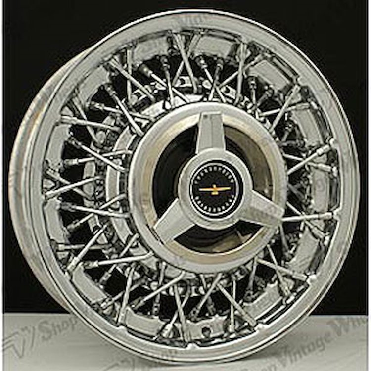 77-Series T-Bird Wire Wheel Size: 14" x 6"