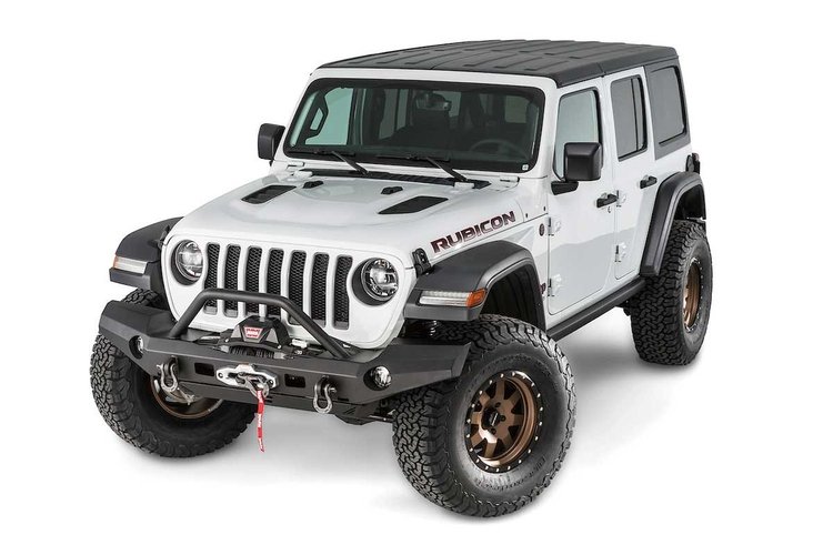 Full-Width Elite Series Front Bumper with Grille Guard for 2018-2019 Jeep Wrangler JL