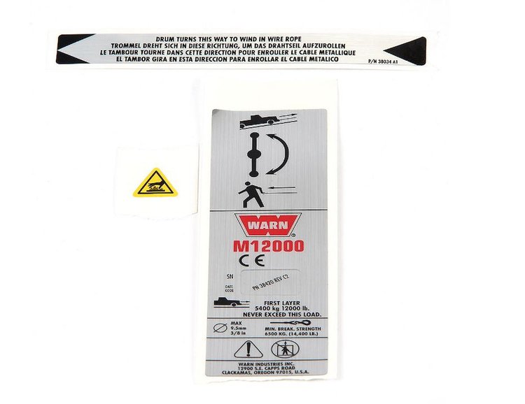 S/P LABEL KIT CE M12000